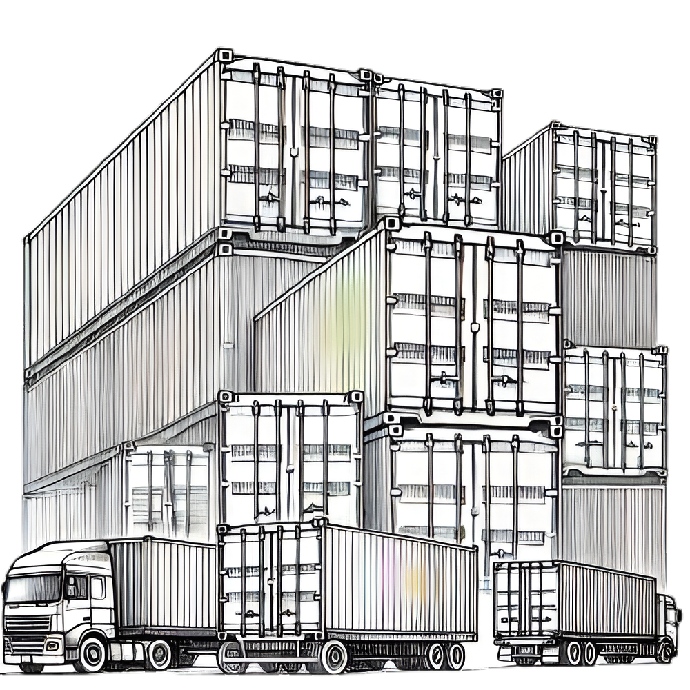 Imagem de containers empilhados